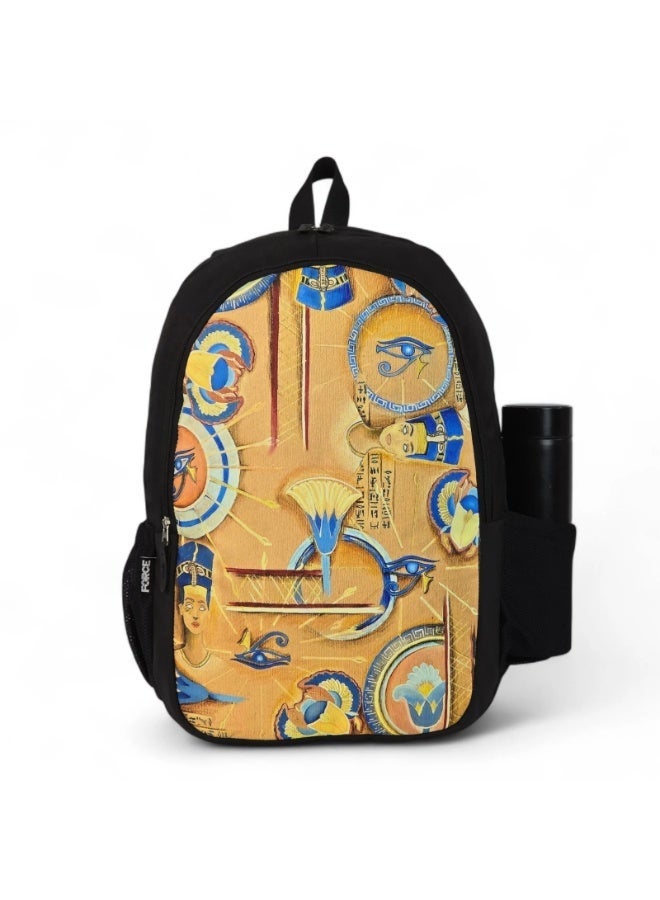 Force 14" Laptop Backpack for Boys - Pharaoh Pattern - Image 1